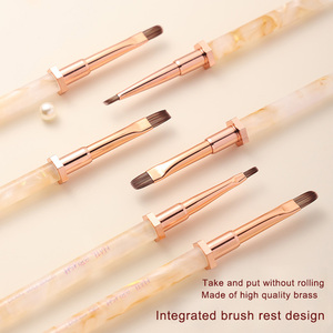 Ensemble de pinceaux de précision pour nail art de qualité supérieure, assortiment de pinceaux courts et fins pour une application précise, pinceaux à fleurs, pinceaux fins pour détails, pinceaux plats, ronds et longs pour gel - Product Image 4