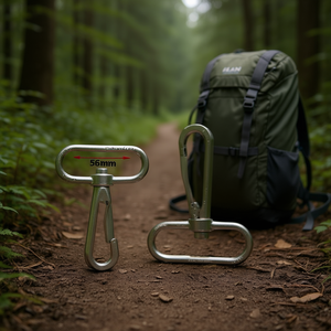 Moschettone in metallo ILAN 56x42mm 2 pezzi per accessori borse - Product Image 2