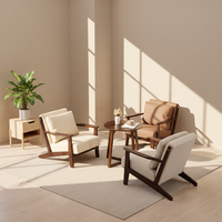 Chaise longue en bois massif simple, design moderne et confortable pour la maison, le salon, le balcon, le thé au lait ou le bar.