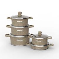 2024 nouveau design 10 pièces casserole coulée sous pression ustensiles de cuisine peu profonds ensemble dubaï vente chaude moins cher cuisinières