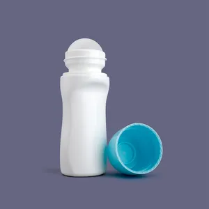 Parfüms Roll-On-Deodorant-Container 40 ml leere weiße PE-Kunststoff-Deodorant-Rollflasche für Ätherisches Öl