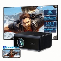Proyector de TV Inteligente Nativo 1080P 8K Láser Android 600ANSI de Alto Lumen, Proyector Digital para Teléfono Móvil, Tableta, Reuniones y Video
