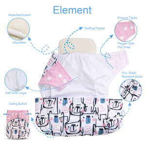 حفاضات قماشية قابلة للغسل وقابلة للتعديل عالية الجودة للأطفال حديثي الولادة والرضع - Product Image 6