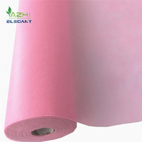 Draps de lit jetables économiques résistants à l'huile, rouleau de draps roses pour table de massage spa, housses de lit avec ligne de découpe