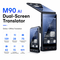 Traductor de Doble Pantalla con IA M90pro, 159 Idiomas, Traducción en Línea y Fuera de Línea, Grabación de Voz y Fotos, Dispositivo de Bolsillo para Viajes y Negocios