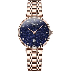 Reloj deportivo de acero inoxidable recién llegado para mujer con movimiento de zafiro y cuarzo - Product Image 1