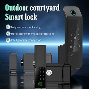 Cerradura Inteligente para Puerta Exterior Glomarket con Wi-Fi, Nube, App Tuya, IP65 Impermeable, Aleación de Aluminio, Reconocimiento de Huella Digital, Puerta de Madera, USB - Product Image 4
