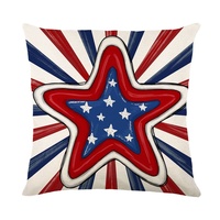 Housse de coussin personnalisée 4 juillet en stock, motif drapeau USA, prête à être expédiée et décor patriotique personnalisé pour fête