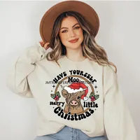Autocollants Transfert DTF Lavables Prêts à Presser pour Textiles, Motif Arbre de Noël et Père Noël en Crochet Effet Fil Fantaisie, Saison Hivernale