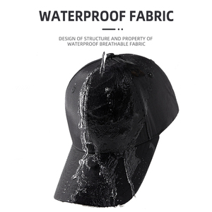 Gorra de nailon frontal estructurada dura de alta calidad, sombreros para el sol, sombreros impermeables para hombres, gorra para el sol, gorra de béisbol con protección solar - Product Image 2