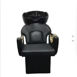 Fauteuil de lavage semi-inclinable en cuir de luxe léger pour salon de coiffure et barbier, vente en gros - Product Image 2