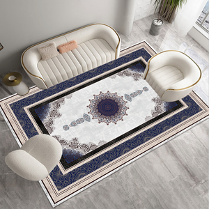 Tapis persans et turcs beiges bon marché du fournisseur d'usine, imprimés en 3D, en polyester, fabriqués à la machine, à motifs floraux, pour la maison, la prière et le salon - Product Image 5