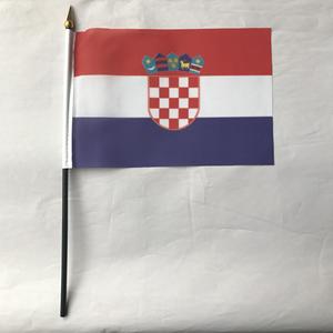 Drapeaux à main personnalisés 30*45cm, impression numérique durable, graphiques pour événements nationaux croates, grecs, fenêtres, automobile, assurance - Product Image 1