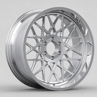 Nouvelle jante en alliage d'aluminium forgé à 10 rayons, design maille, déport profond, chrome poli, pour 4x4 SUV, adaptable/modernisable 16-24