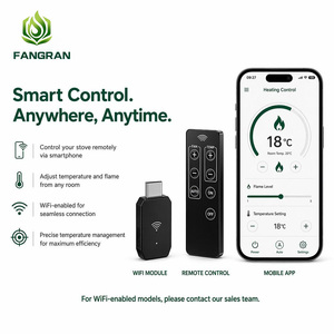 Estufa de Pellets Independiente Moderna Fangran 80B con Pantalla Táctil WiFi, Encendido Automático, Chimenea de Cocción con Control Remoto para Hotel - Product Image 6