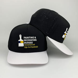 OEM أسود 5 لوحة مصمم بالبوليستر فتحة قطع ليزر مقاومة للماء قبعة مخصصة رياضية قبعات بيسبول Gorras - Product Image 6