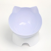 Bols doubles surélevés personnalisés OEM pour chats et chiens, avec base antidérapante, ensemble de bols doubles transparents détachables pour nourriture et eau pour chats