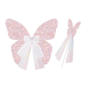 Conjunto de Disfraz de Hada con Alas de Mariposa y Brillo para Niñas - Alas de Ángel, Varita de Hada, para Diwali y Fiestas de Graduación - Product Image 5