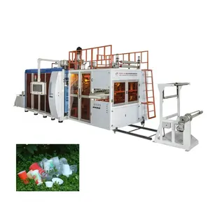 2024 New OEM Customized Full Servo Tilt-mold PP PS PE PVC disposable cold juice drink glass making machine plastic cup