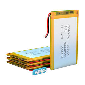 Аккумулятор ZonYou Ultra Thin 4000 мАч, модель 606090, 3.7В, катод LiNiMnCoO2, срок службы 500 циклов, для нагревательных устройств - Product Image 1