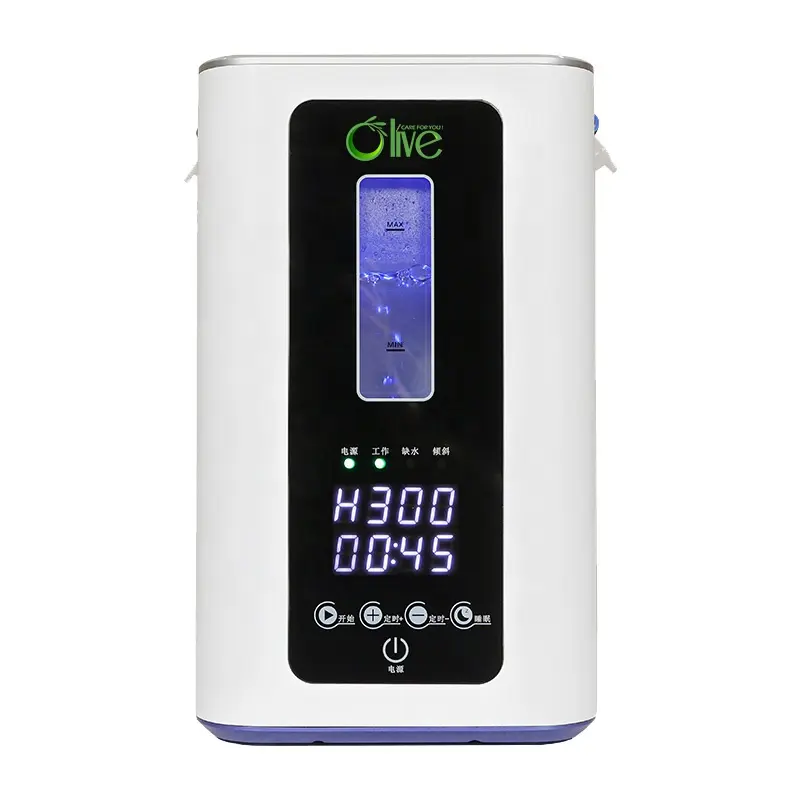 オリーブPEMミニホーム水素酸素ガス吸入器300ml600ml健康な人のためのポータブル水素呼吸吸入機