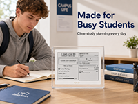 Kylendar – Planificateur intelligent en acrylique de 7,5 pouces pour étudiants, calendrier numérique E-Paper pour le suivi des devoirs, le compte à rebours des examens et la planification des études
