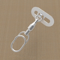 Patch de fixation métallique universel pour téléphone portable avec mousquetons pivotants, connecteur de sangle de téléphone, patch interne de sécurité pour lanière de téléphone