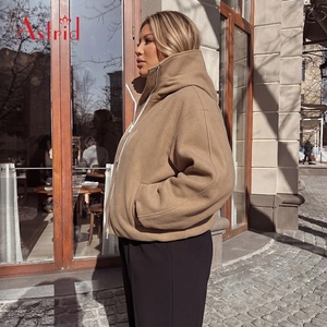 <span class=keywords><strong>Veste</strong></span> Courte Décontractée pour <span class=keywords><strong>Femme</strong></span>, Style Bureau, en Mélange de <span class=keywords><strong>Laine</strong></span>, avec Fermeture Éclair et Capuche, Vente en Gros - Product Image 4