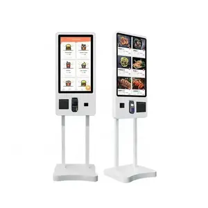 Sistema POS de pantalla táctil de pedido de 32 pulgadas, autoservicio de pago, quiosco de pedidos para restaurantes de comida rápida
