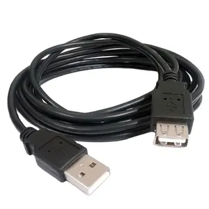China Supplier Cable alargador prolongador USB 2.0 Macho - Hembra 1.5 metros - Negro - AM - AF