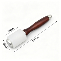 Marteau de maroquinerie en forme de T, tête en nylon, manche en bois pour outils de poinçonnage et d'estampage du cuir DIY