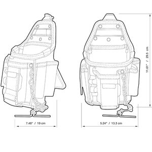 حقيبة ظهر صغيرة الأكثر مبيعاً بمشبك حزام متعددة الجيوب لصيانة الكهرباء من المصنع الأصلي للمعدة (OEM) - Product Image 5