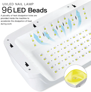 Lampe à ongles UV LED 256W, 96 LED, double source lumineuse, professionnelle, haute puissance, pour séchage de vernis gel, manucure portable, machine de séchage pour salon - Product Image 2