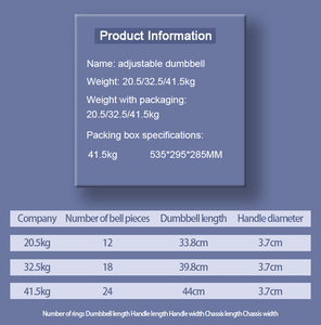 Adjustable 41.5kg <strong>Dumbbell</strong> for Gym Fitness Custom for Strength Training-23.5kg 32.5kg 41.5kg Weight Adjustments Made Steel - Product Image 6
