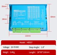 Kit Motor Stepper Hybrid Nema 17 Closed Loop HBS57 CNC dengan Encoder 1000PPR, poros 5mm, Kaihong 42x42x34+20mm DC24V 0.28Nm
