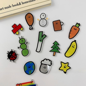 Série de légumes mignons en acrylique, aspect attrayant, faciles à utiliser avec des aimants pour réfrigérateur - Product Image 2