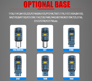 S5 25W 2500LM Trắng Hổ Phách Đỏ 1156 Ba15s P21W T20 7440 7443 W21W 1157 Bay15d Lỗi Miễn Phí LED Tín Hiệu Lần Lượt Bóng Đèn - Product Image 6