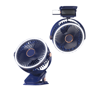 Ventilateur à pince USB/électrique en plastique léger avec lumière pour voiture, camping-car, extérieur et usage domestique - Product Image 4