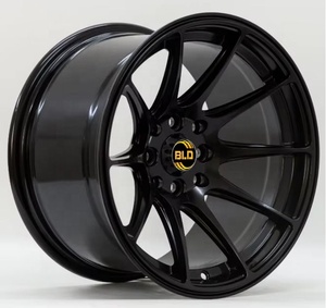 Jantes de voiture BZY en alliage d'aluminium Hyper Black, concaves profondes, 14, 15, 16, 17 pouces, 8x100, 8x114.3 pour Caravan, Urvan, NV350 - Product Image 1