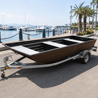 Nouveau bateau en aluminium Jon de 10 à 16 pieds, fond plat, eau peu profonde, pêche, chasse au canard, stable, léger, certifié CE, moteur en option