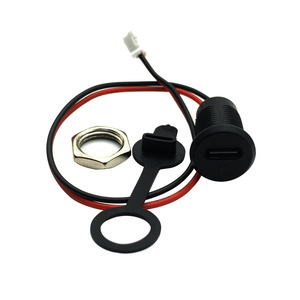 Tùy chỉnh <span class=keywords><strong>USB</strong></span> C nữ 2pin kết nối không thấm nước ổ cắm Bảng điều khiển gắn kết Loại C Cổng với dây - Product Image 2
