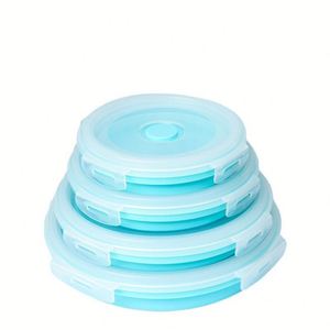 USSE Round Capacity Collapsible Food Storage Containers, Food Grade Foldable Silicone Lunch Box - Product Image 6