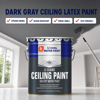 Peinture murale intérieure Lixiang, résistante aux alcalis et imperméable, gris clair, haute couvrance, application au pinceau, pure