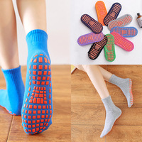 Chaussettes antidérapantes en coton épais pour le yoga, le Pilates, la barre, l'hôpital, la maison, la marche, chaussettes de sport athlétiques à grip renforcé