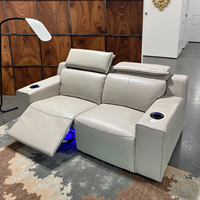 Heiß verkauftes Wohnzimmer Ecksofa Leder Theater Power Recliner Sessel mit verstellbarer Kopfstütze für Villa Keller