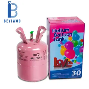 Parti için yüksek saflıkta tek renkli çeşitli 30LB 50LB helyum balon gaz silindiri