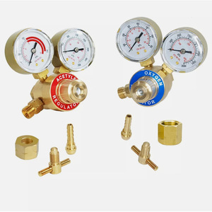 Solid brass oxygen and acetylene pressure regulator <b>welding</b> <b>kit</b>, pressure reducer suitable for Victor torch cutting. - Product Image 5