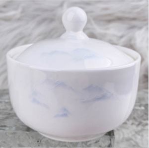 Vaisselle de table en porcelaine de luxe de style italien, ensemble de dîner en céramique bleu encre pour hôtels, vente en gros - Product Image 2