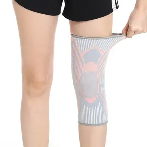 Outdoor Sports Compression Knee Sleeve Support Nylon Silicone Knee Sleeve