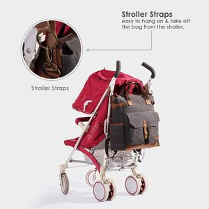 Sac à dos à langer unisexe BSCI, grand sac à couches multifonctionnel pour la maternité, idéal pour les voyages avec bébé, y compris une sangle pour poussette - Product Image 6